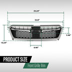 Front Bumper Upper Grille Assembly for Subaru Impreza (2012–2016) Black Chrome
