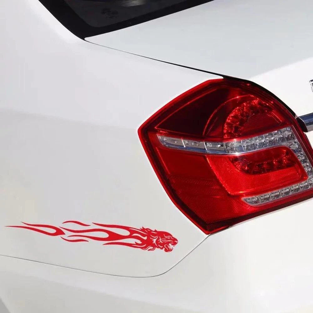 2Pcs Reflective Flame Stickers for Cars and Motorcycles