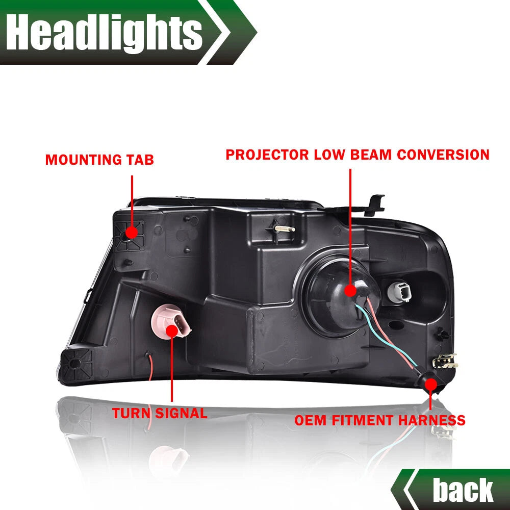 LED Projector Headlights for Ford F-150/Mark LT (2004–2008)