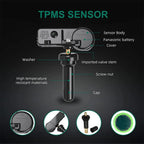 Set of 4 TPMS Sensors for Ford E-350 Super Duty (2010–2016) DE8T-1A180-AA