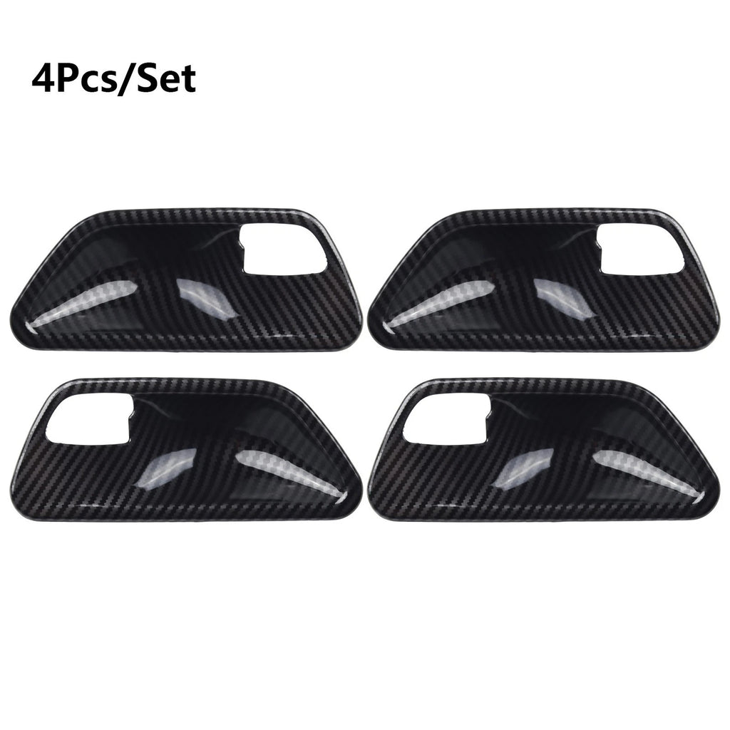 Set of 4 Carbon Look Interior Door Handle Bowl Covers for BMW 3 4 Series (F30 F34 3GT)