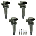 Set of 4 NGK Ignition Coils & Iridium Spark Plugs for Toyota Celica Corolla (1999–2005)