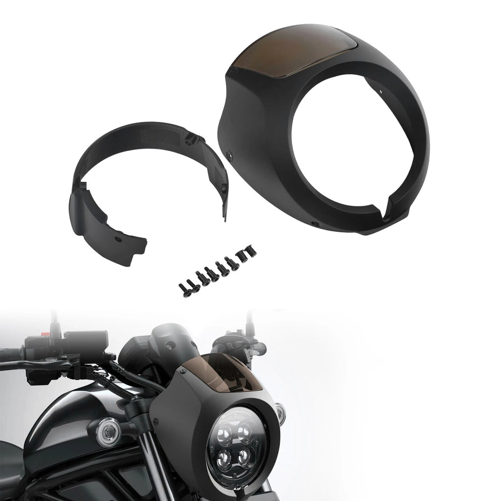 Matte Black Headlight Fairing & Windshield Hardware for Honda Rebel CMX1100 (2021–2023)