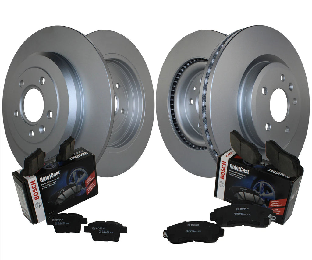 Front & Rear Brake Kit Disc Rotors & Ceramic Pads for Ford Lincoln