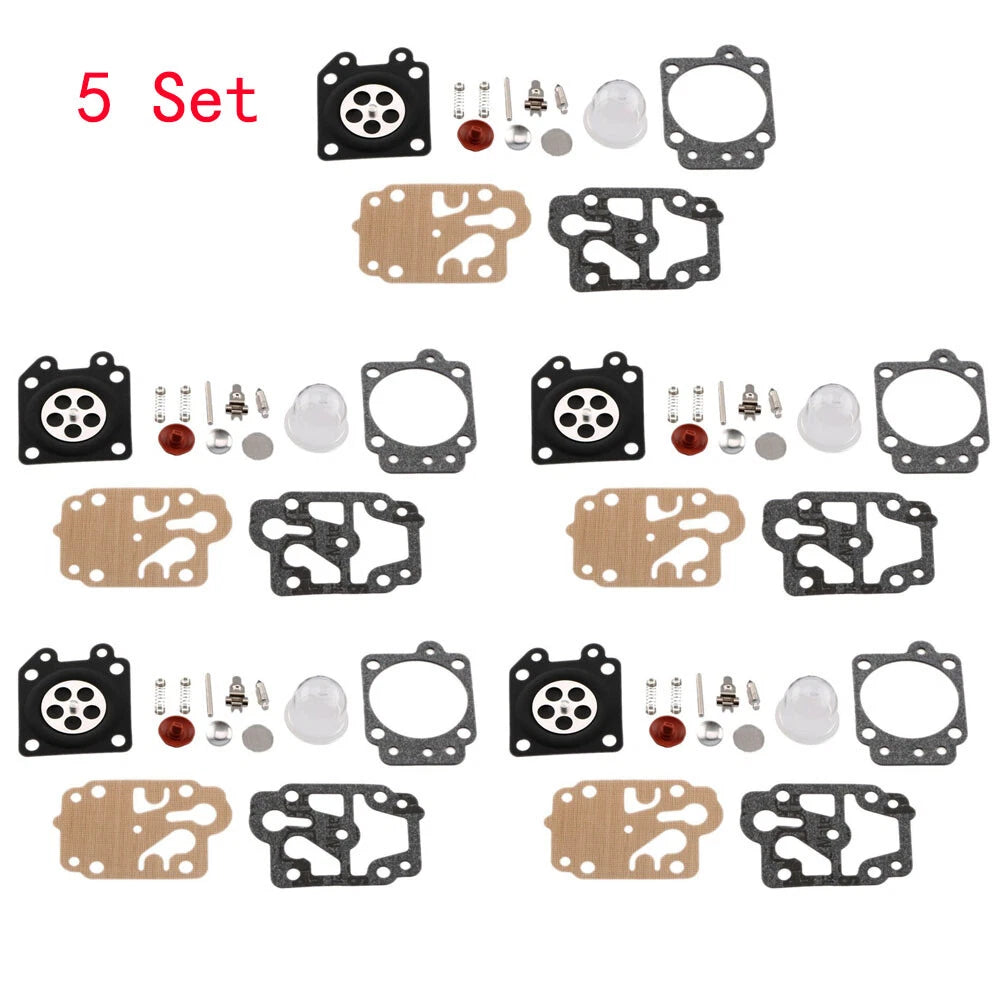 Set of 5 Carburetor Gaskets for Walbro 43CC 52CC (40-5/44F-5 34F 36F 139F)