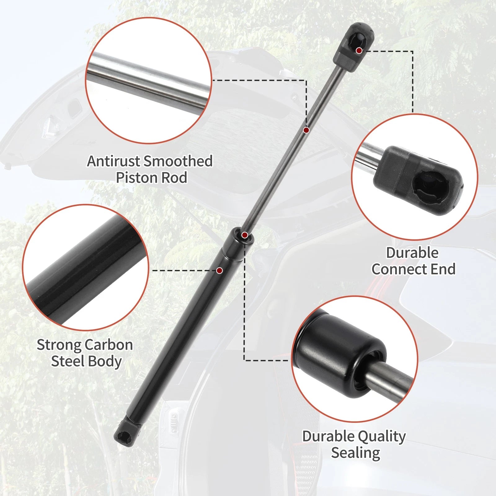 2X Rear Window Glass Lift Supports Gas Strut for Hyundai Tucson (2005–2009)