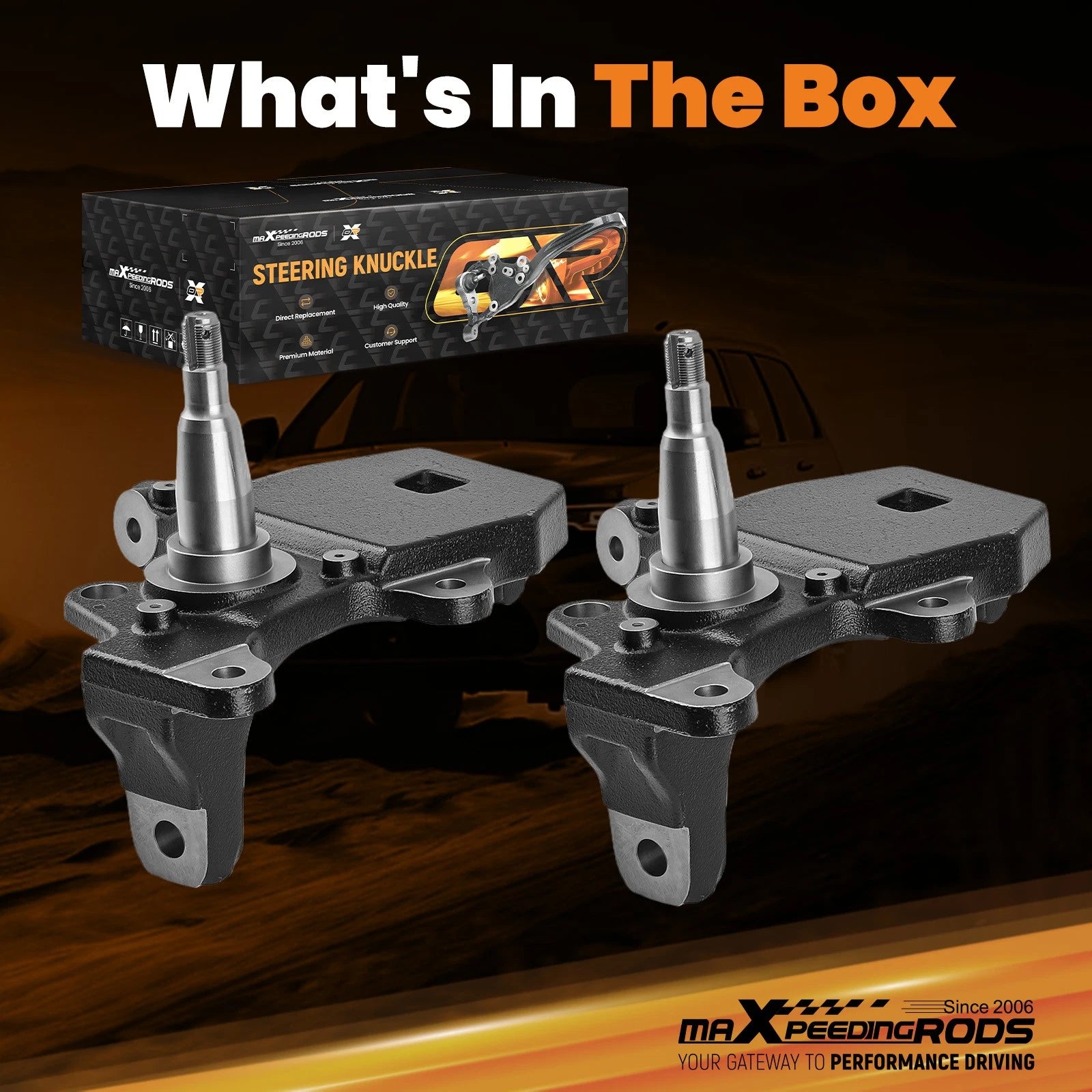 2" Front Drop Spindle Lowering Kit for Ford F-150 (1997–2003) 2WD