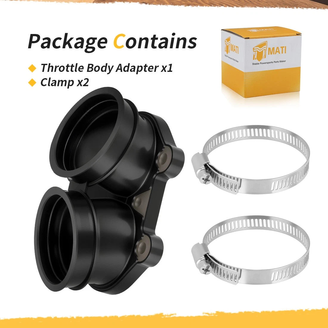 Throttle Body Adapter & Clamps for Polaris Victory Vegas Kingpin (2003–2017)