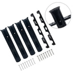 4X Boat Fishing Rod Holder for Marine Accessory (475 x 305mm) Black Plastic
