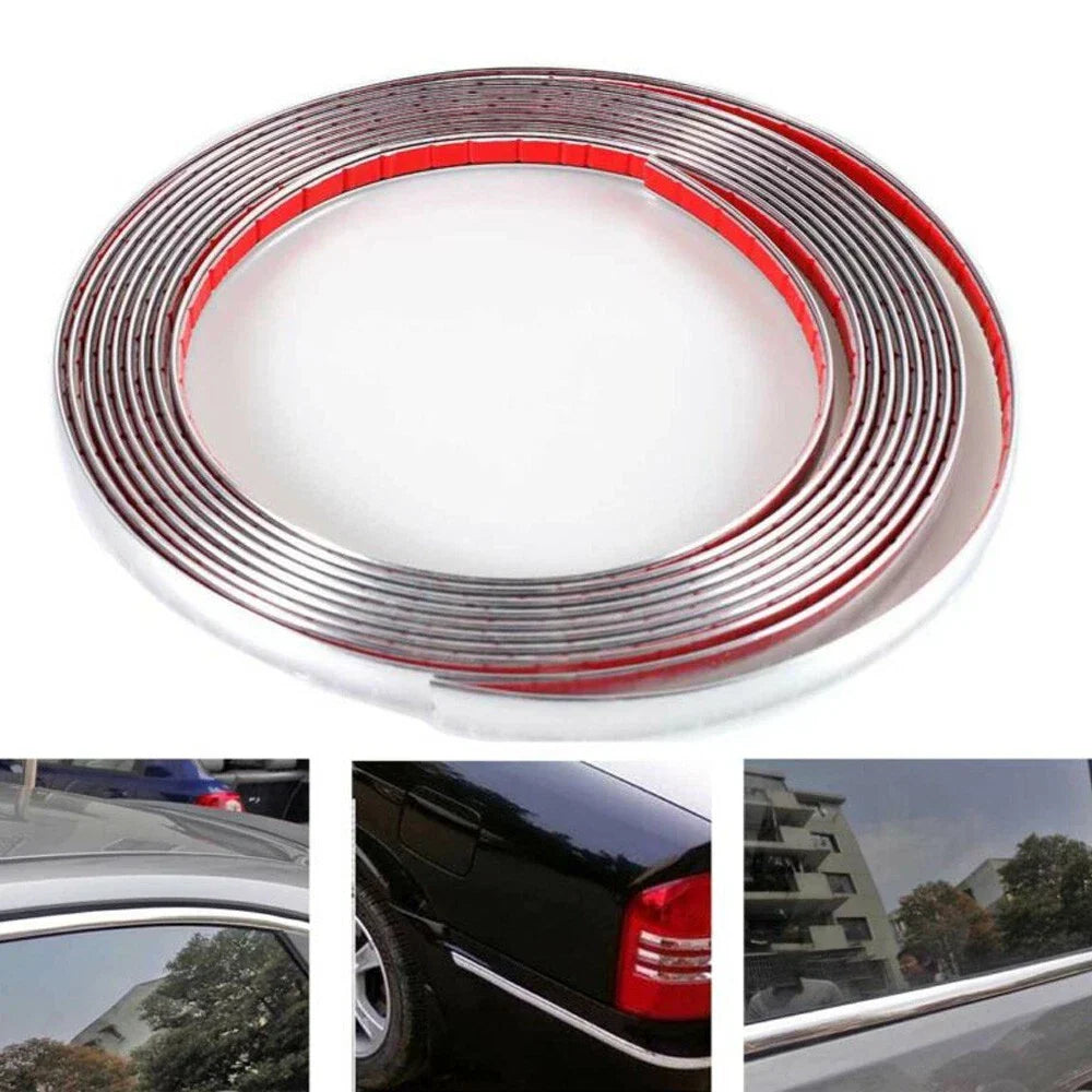 Moulding Trim / 12mm x 16ft / Chrome Bumper Strips for Car