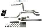 2.5" Dual Exhaust Kit for Toyota Tundra (2014–2021) No Muffler Rear Black Tip