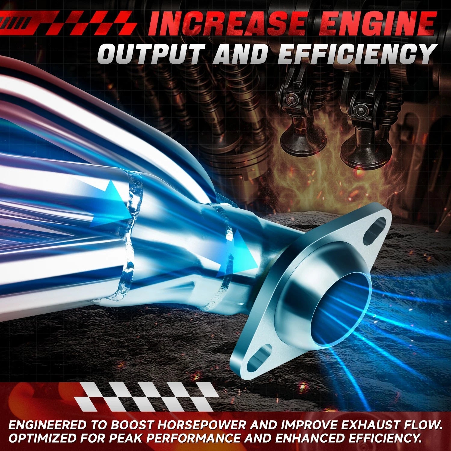 Stainless Steel 4-1 Long Tube Header Exhaust System for Dodge 5.2L/5.9L V8 (1996–2003)
