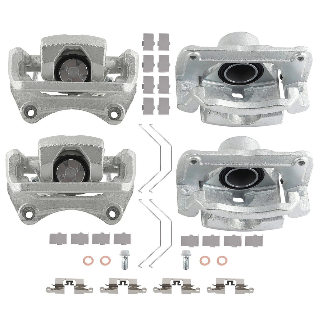 2 Sets Front Rear Disc Brake Calipers for Mazda 6 (2006–2013) Ford Fusion (2006–2012)