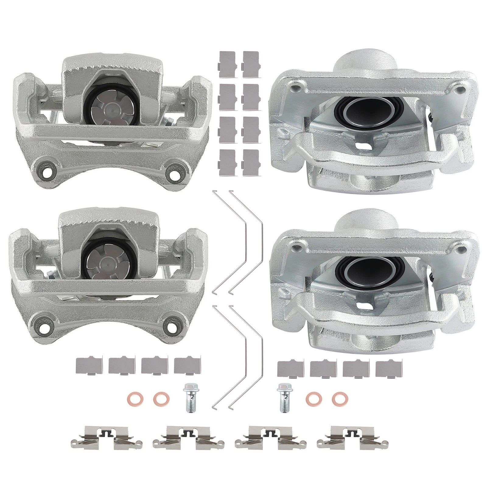 2 Sets Front Rear Disc Brake Calipers for Mazda 6 (2006–2013) Ford Fusion (2006–2012)