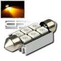 11X39MM 6 SMD 5050 Amber LED Interior Dome/Trunk Light for