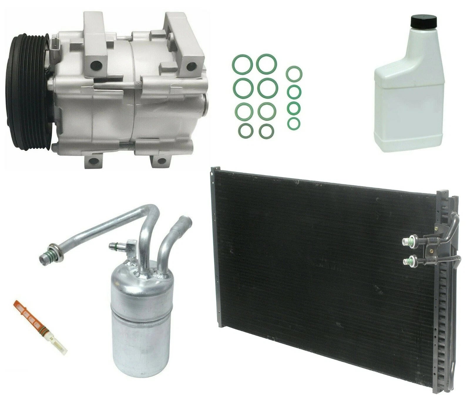 AC Compressor Kit Replacement with Condenser for Toyota Corolla (2005–2015)