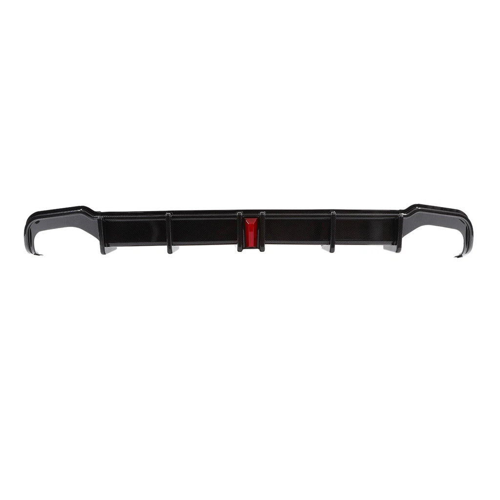 Carbon Fiber Print Rear Bumper Diffuser + Light for Honda Accord Sedan (2018–2022)