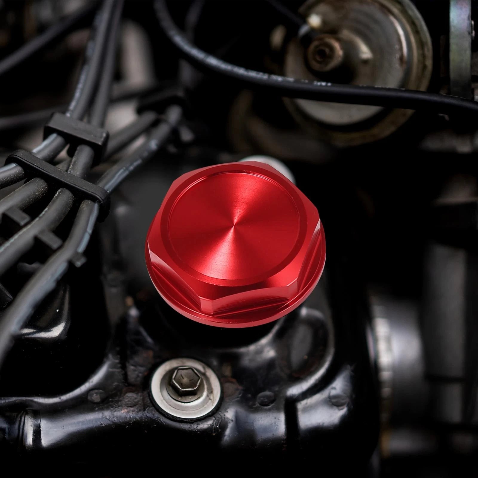 Red Aluminum Alloy Gas Engine Oil Filler Cap for Toyota Highlander 