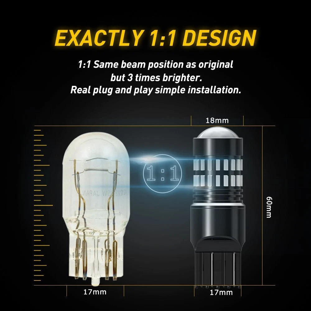 Set of 2 Red LED Brake Tail Stop Parking Light Bulbs for Make Model (YYYY–YYYY)