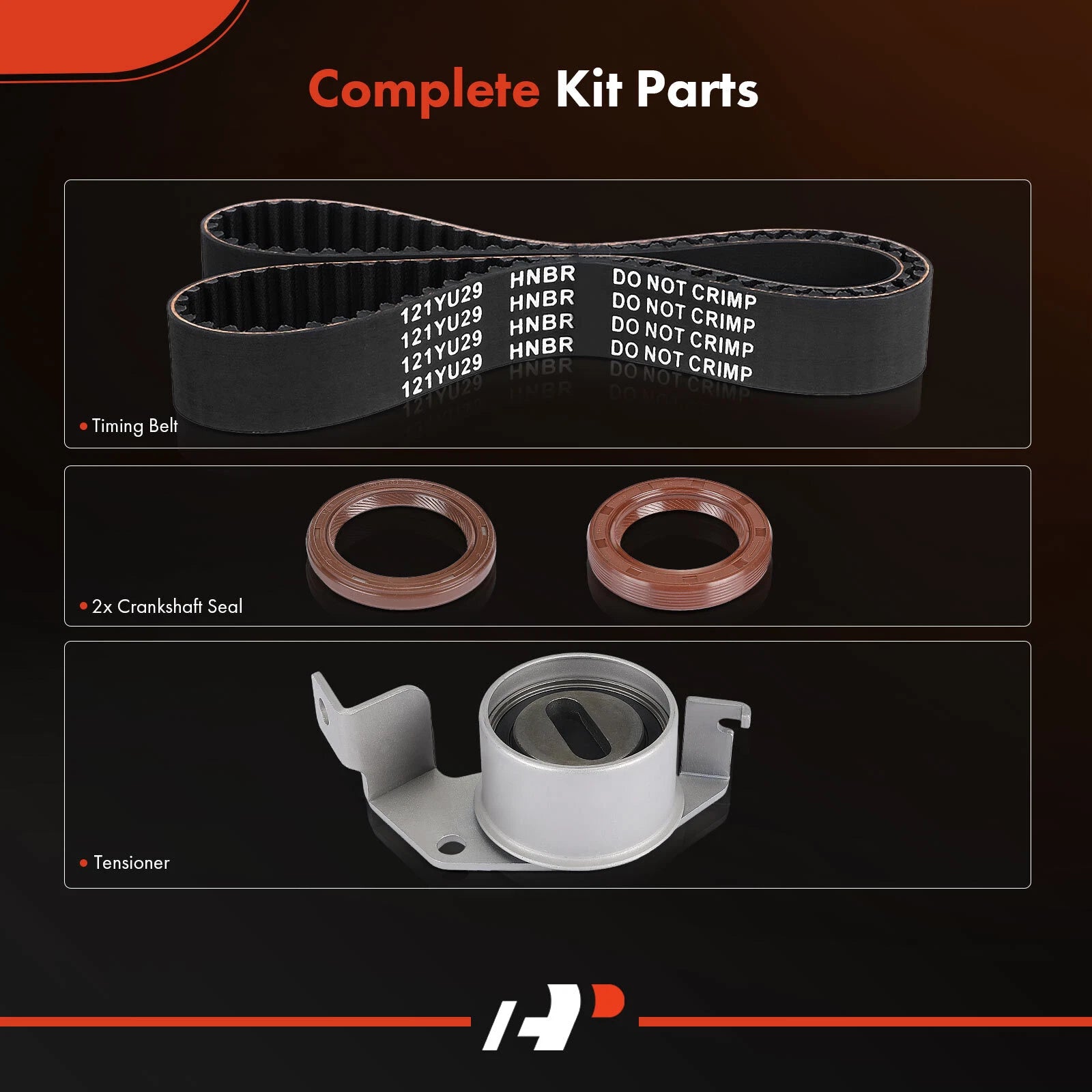 4X Timing Belt Kit for Mitsubishi Lancer (2002–2007) Naturally Aspirated