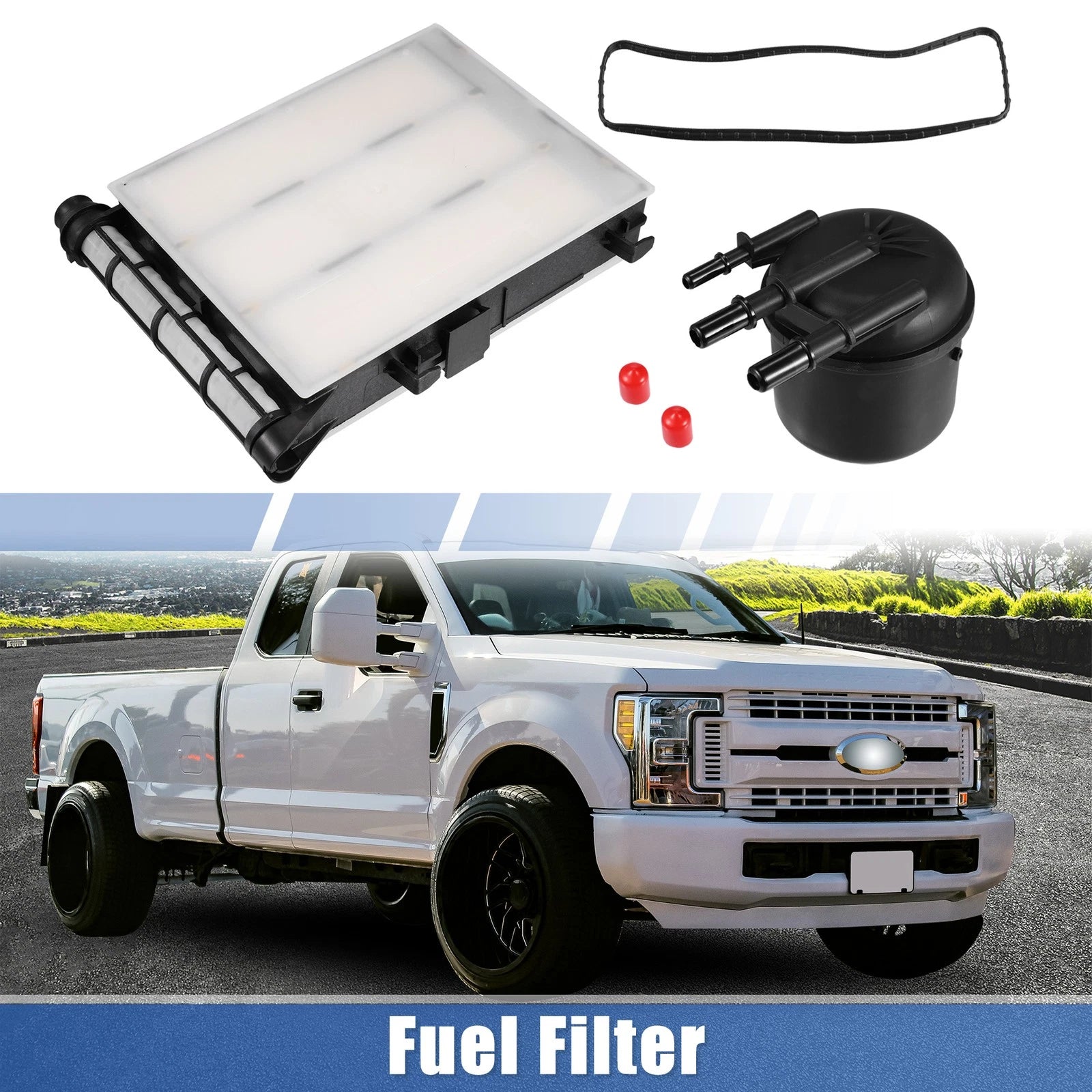 Set of 1 Fuel Filter Element for Ford F250 F350 Super Duty (2017–2020) FD4624