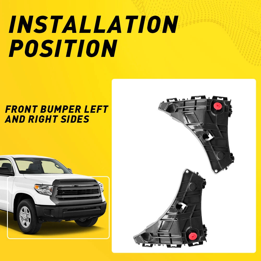 Pair Front Bumper Brackets for Toyota Tundra (2014–2021) Black