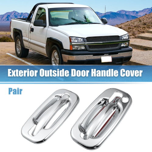 1 Pair Exterior Door Handle Cover for Chevrolet Tahoe (2000–2006) 1 Keyhole