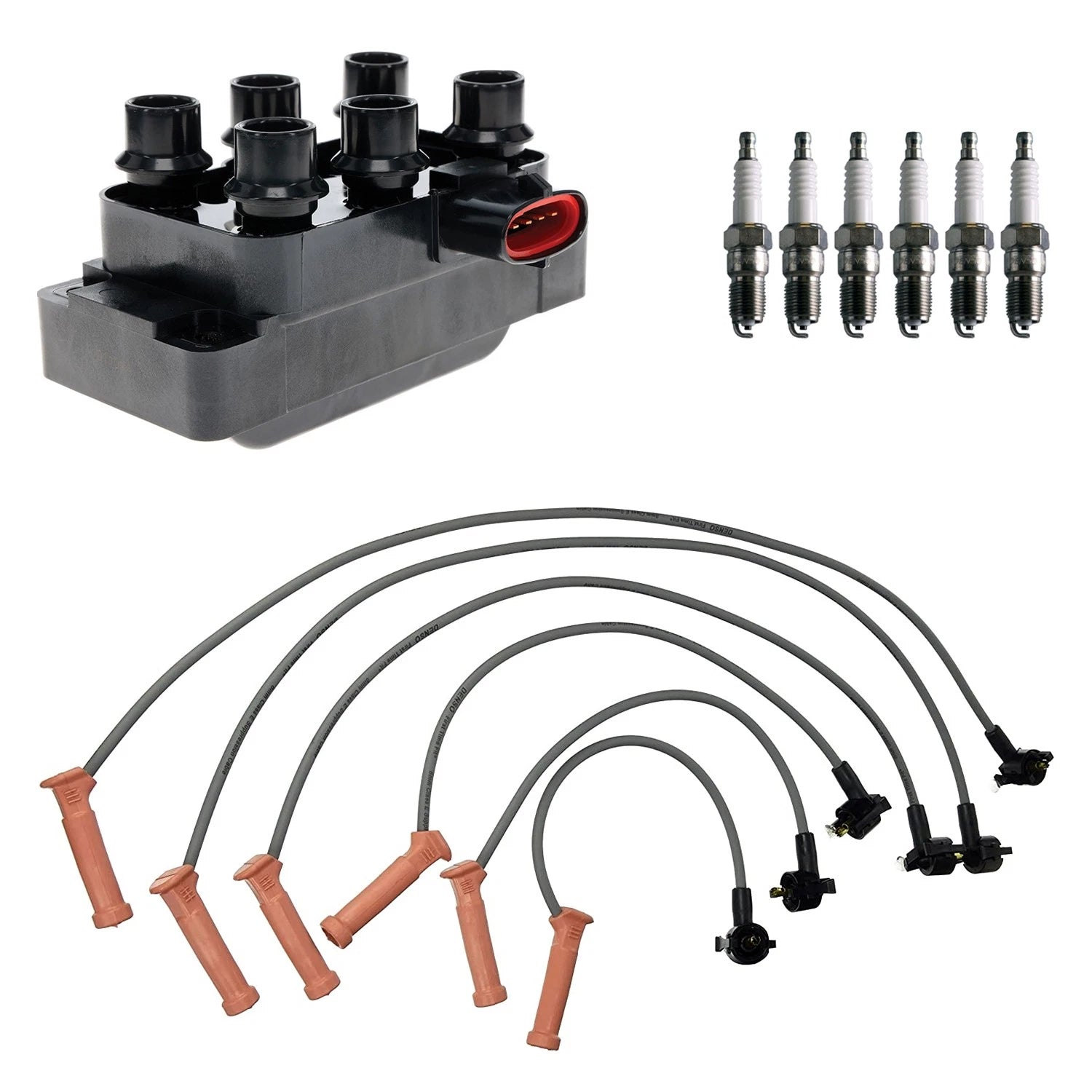 Ignition Coil & Spark Plug Wire Set for Ford Explorer V6 (1991–2001)