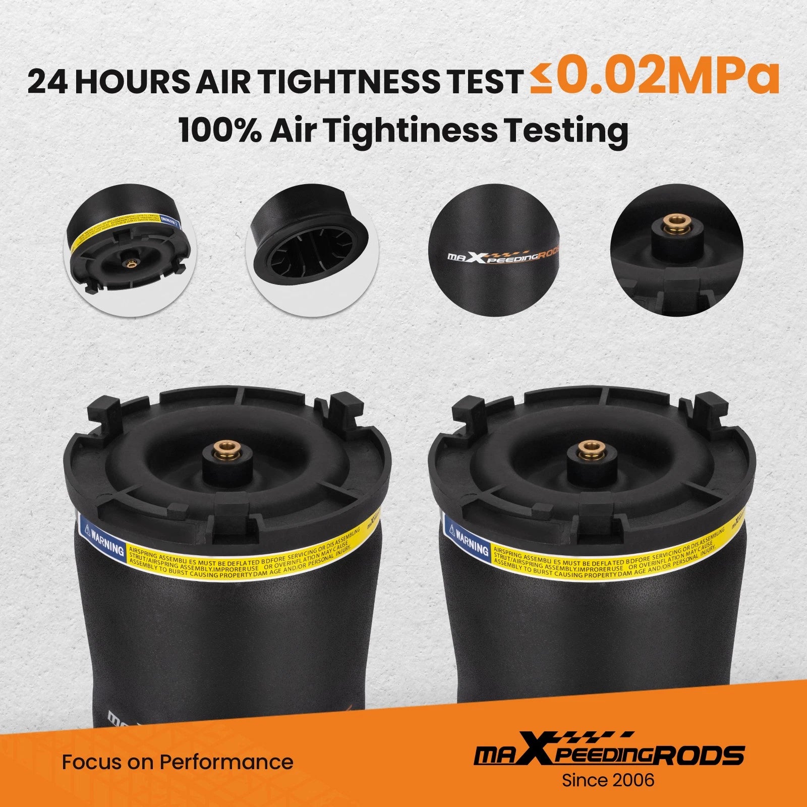 2X Rear Air Suspension Springs for Hummer H2 (2003–2009)