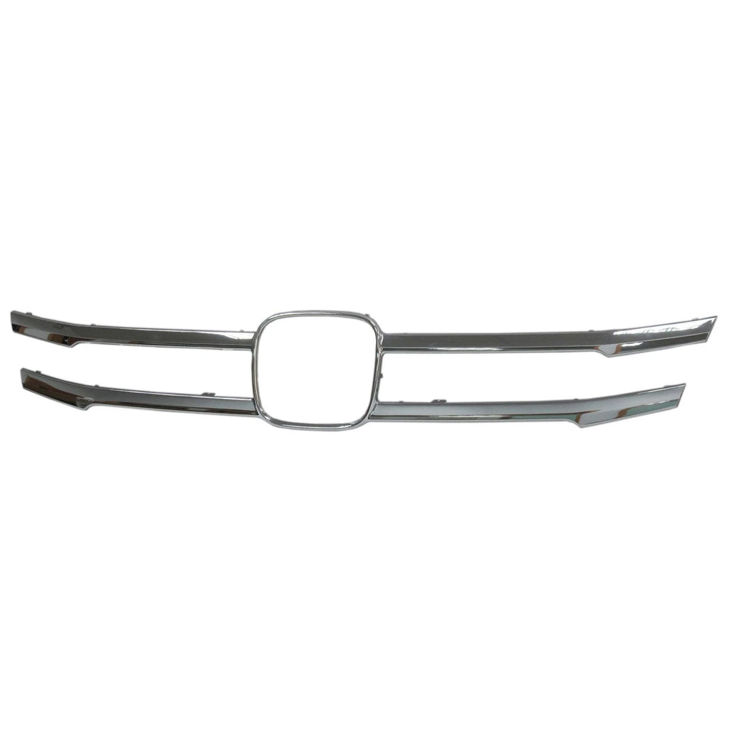 Replacement Chrome Plastic Center Grille Molding For 2011-2013 Honda Odyssey