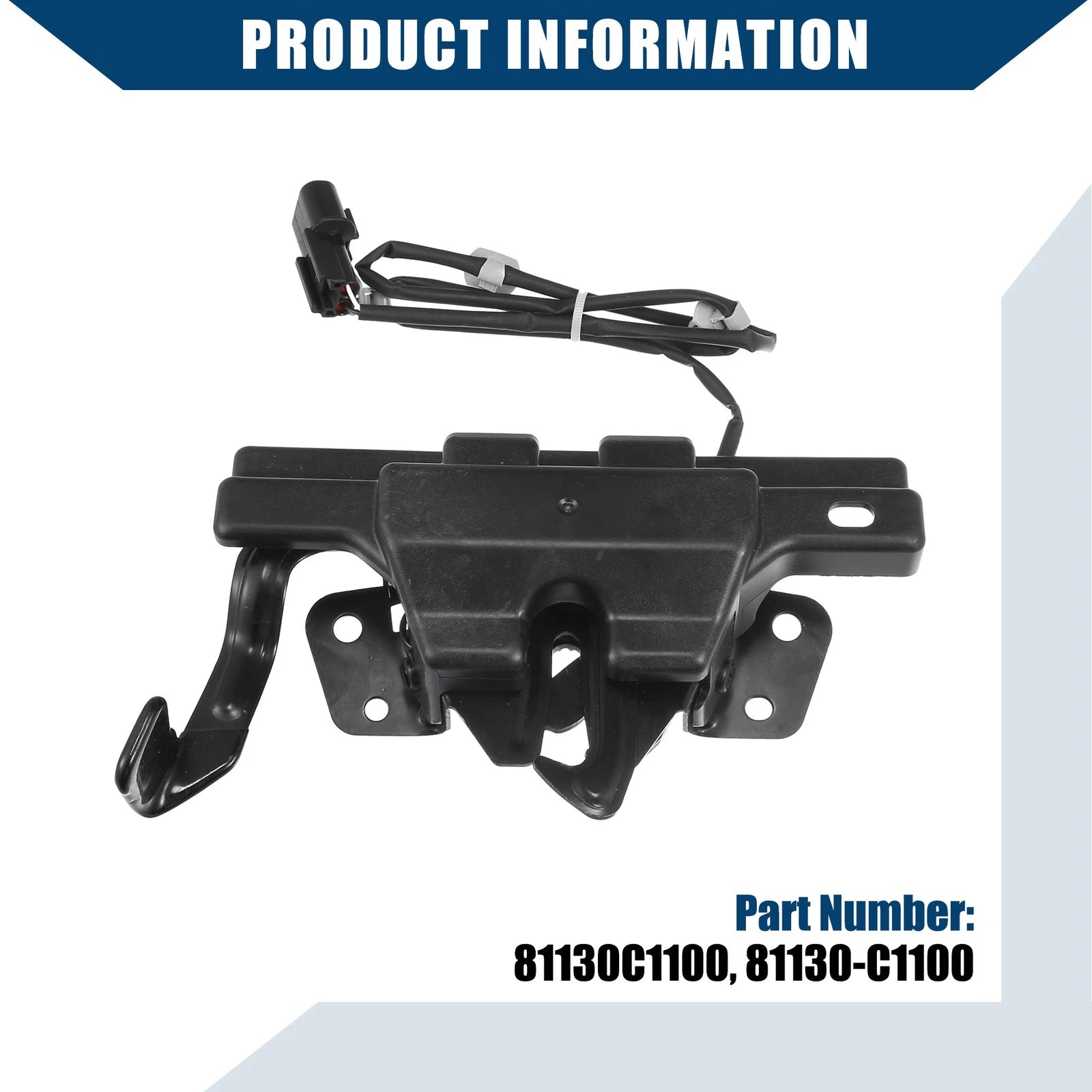 Hood Lock Latch for Hyundai Sonata (2015–2017) No.81130C1100