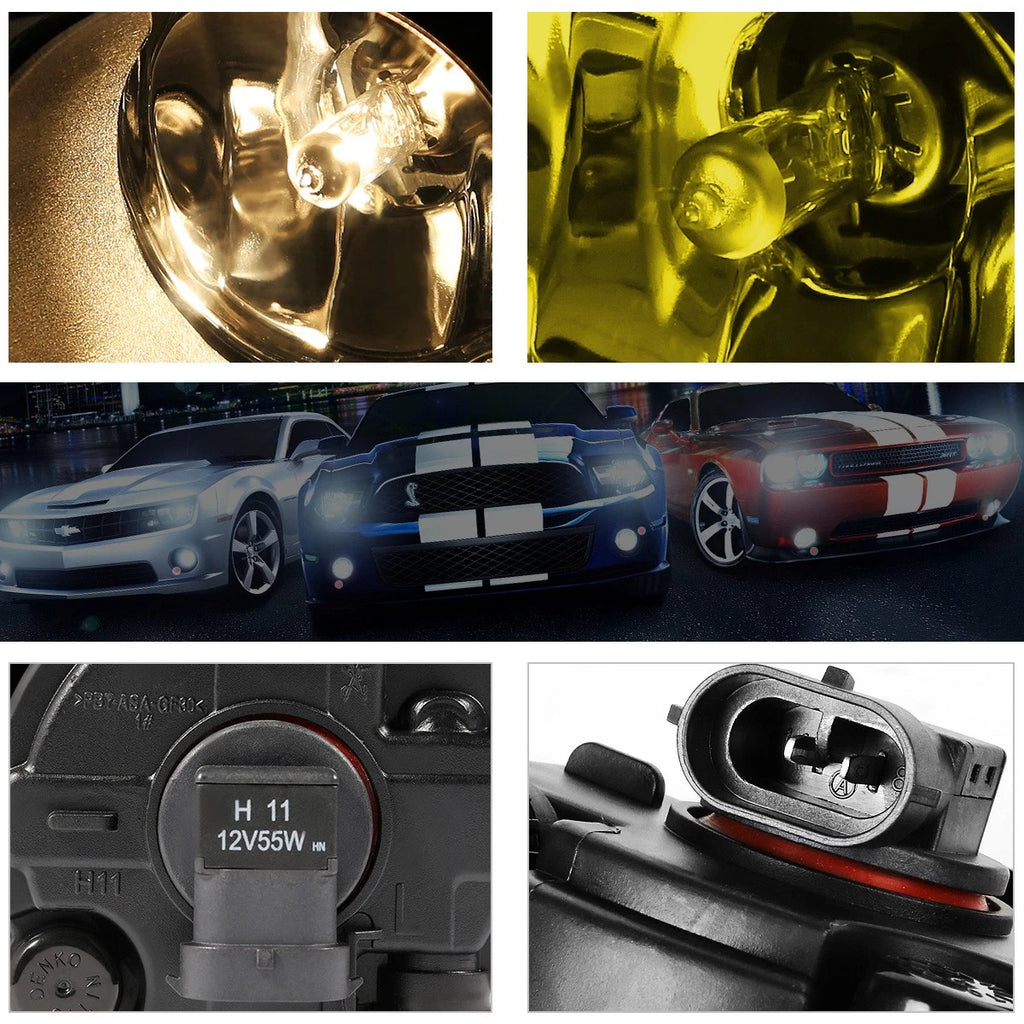 Amber Lens Fog Lights with Switch for Toyota Yaris Hatchback (2006–2008)