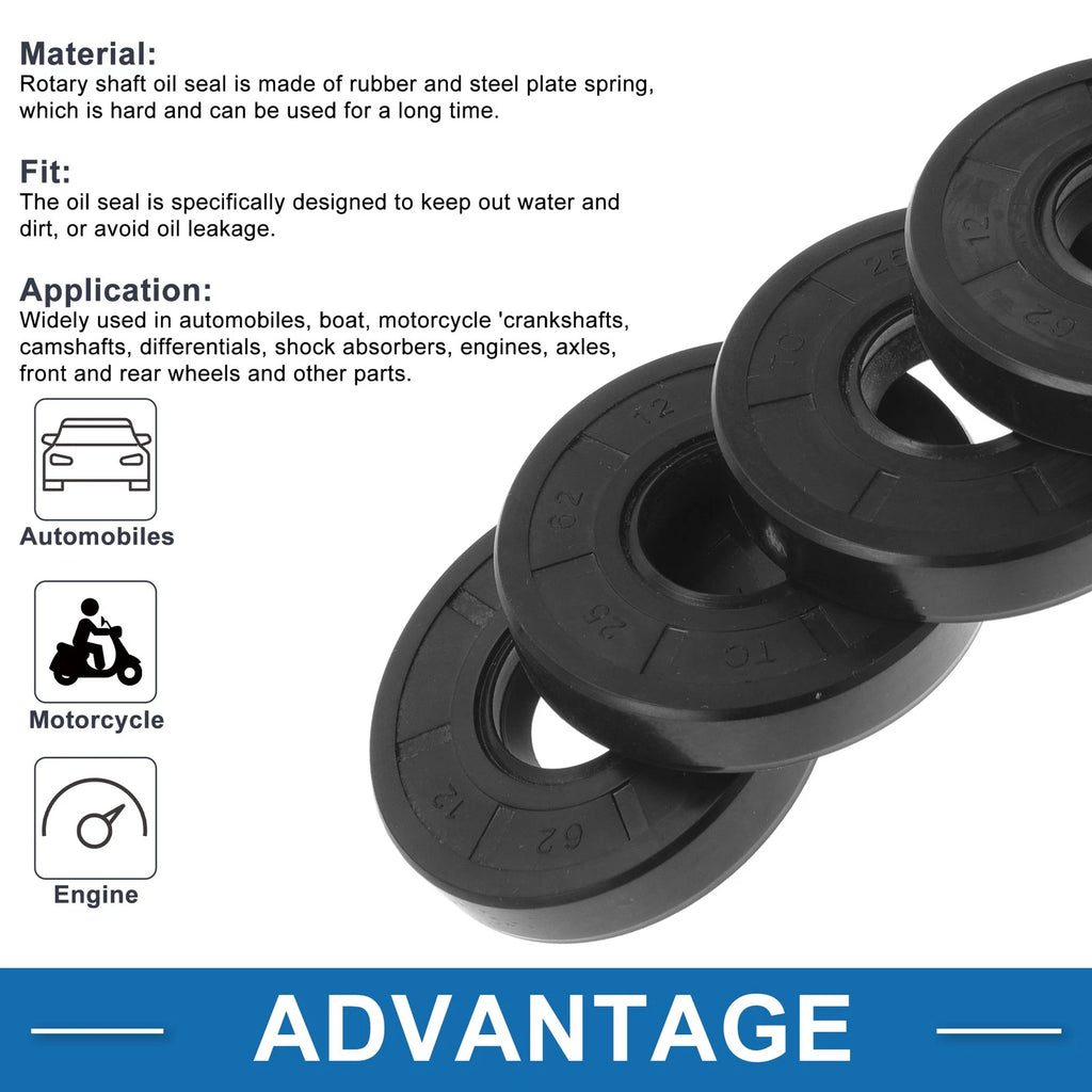 Oil Seal TC Seal Ring  (25x62x12mm, Nitrile Rubber)