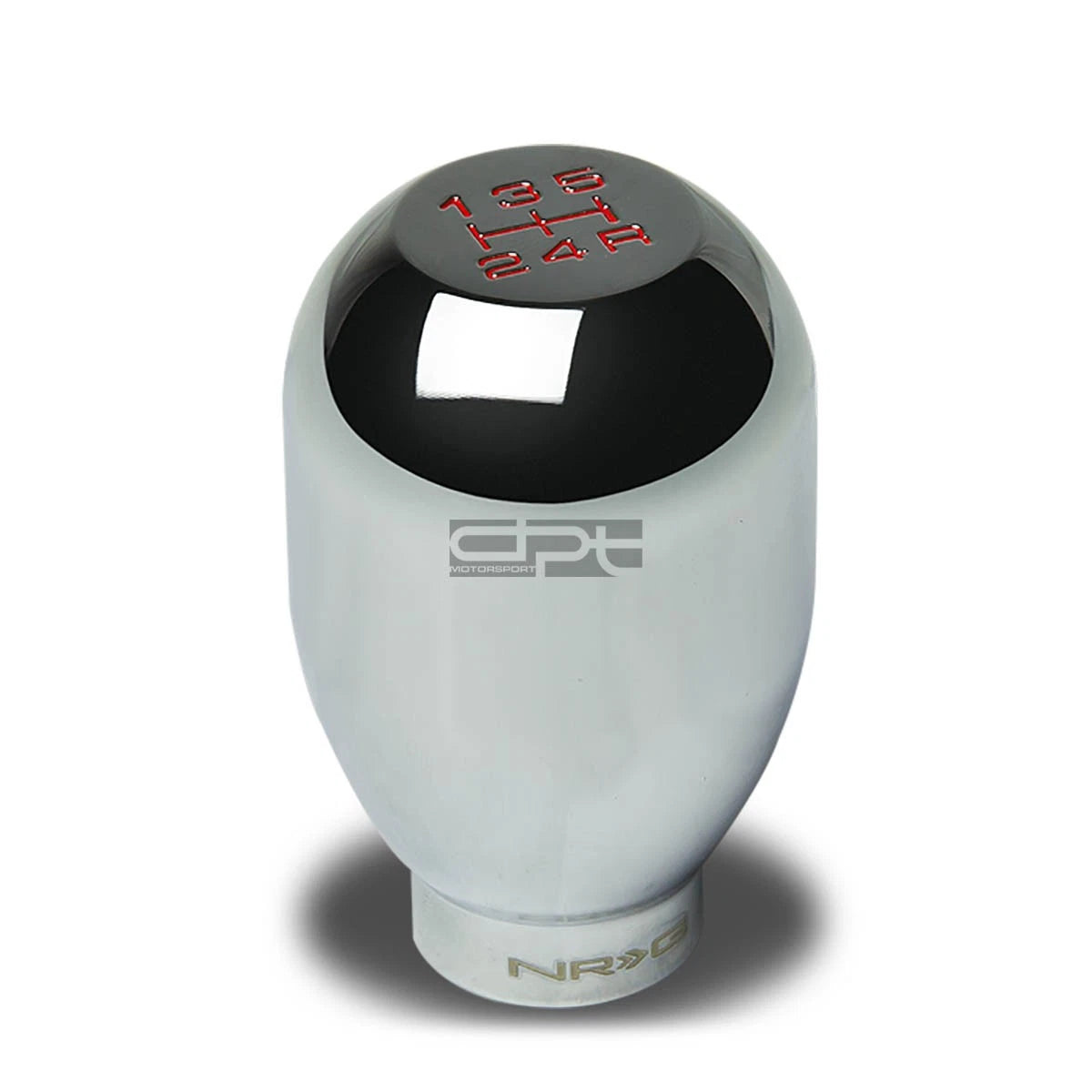 NRG Racing Type-R M10x1.5 Weighted 5-Speed Shift Knob Chrome/Red
