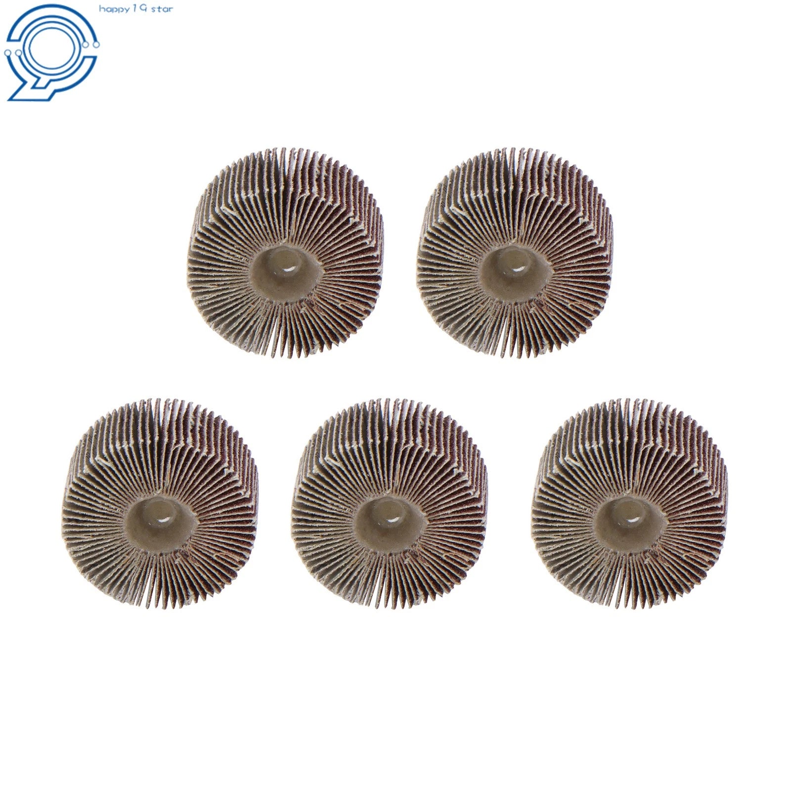 Set of 5 Flap Wheels 2" x 1" 120 Grit for Automotive Finishing
