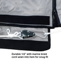Fishing Boat Cover for Sea Pro 220 CC (Black, Waterproof)
