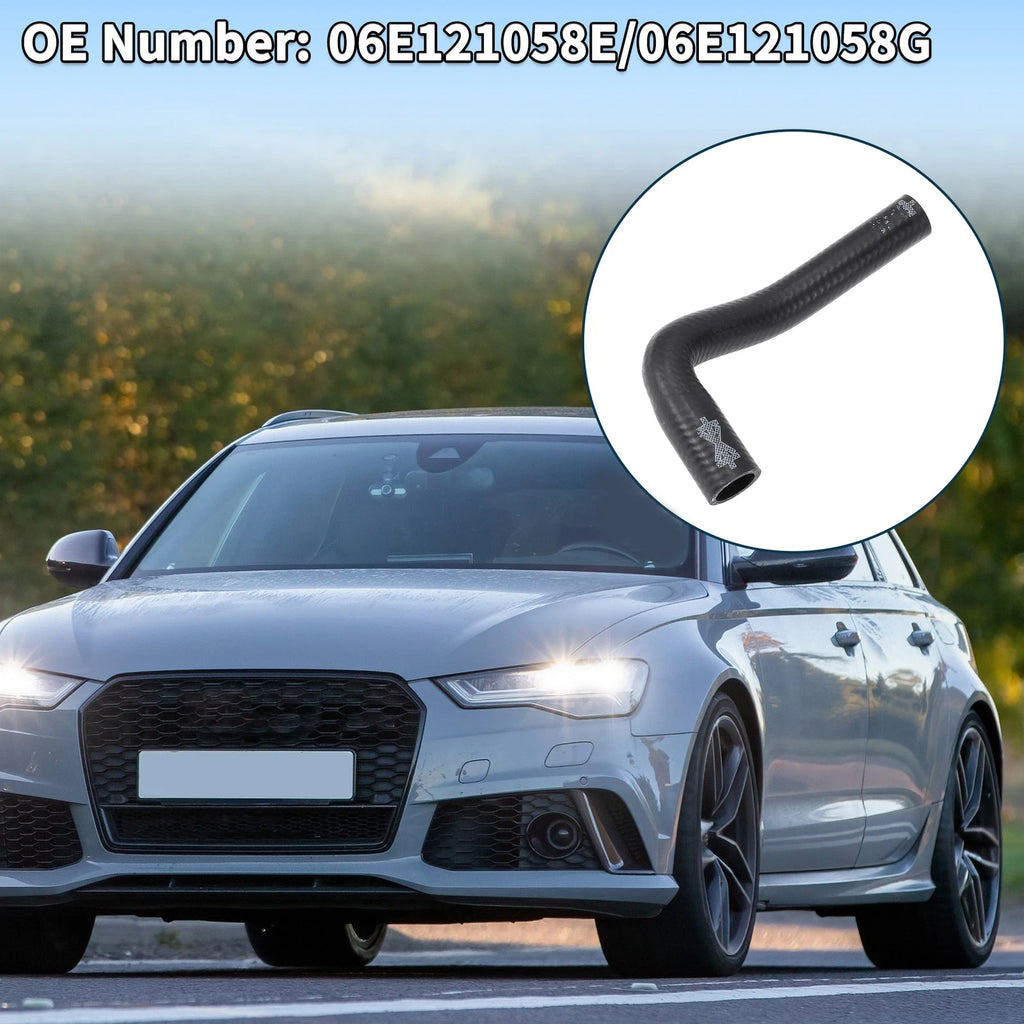 Radiator Hose Coolant Pipe for Audi A6 (2007–2013) No. 06E121058E Rubber Black