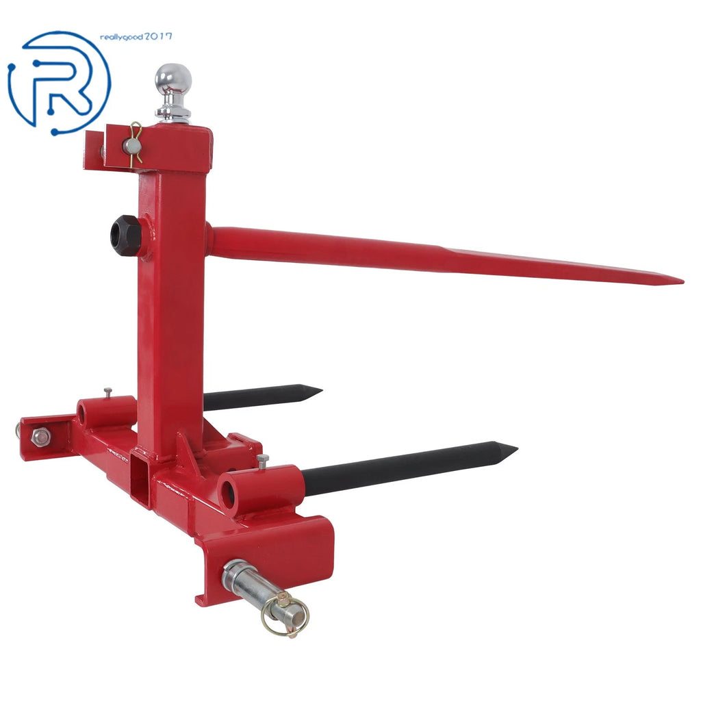 49" 3 Point Hay Bale Spear Trailer Hitch Receiver for Lift Cat 1