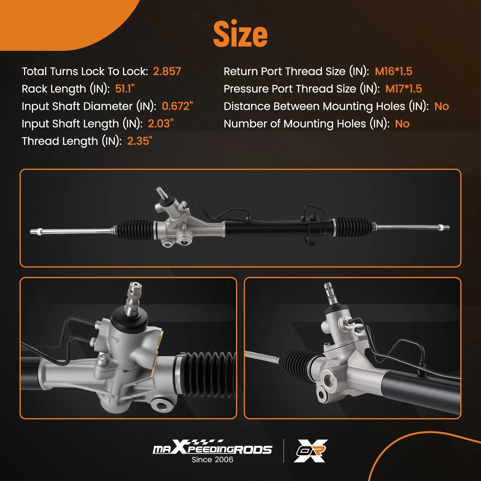 Power Steering Rack & Pinion Assembly for Toyota Sienna (1998–1999, 2003)