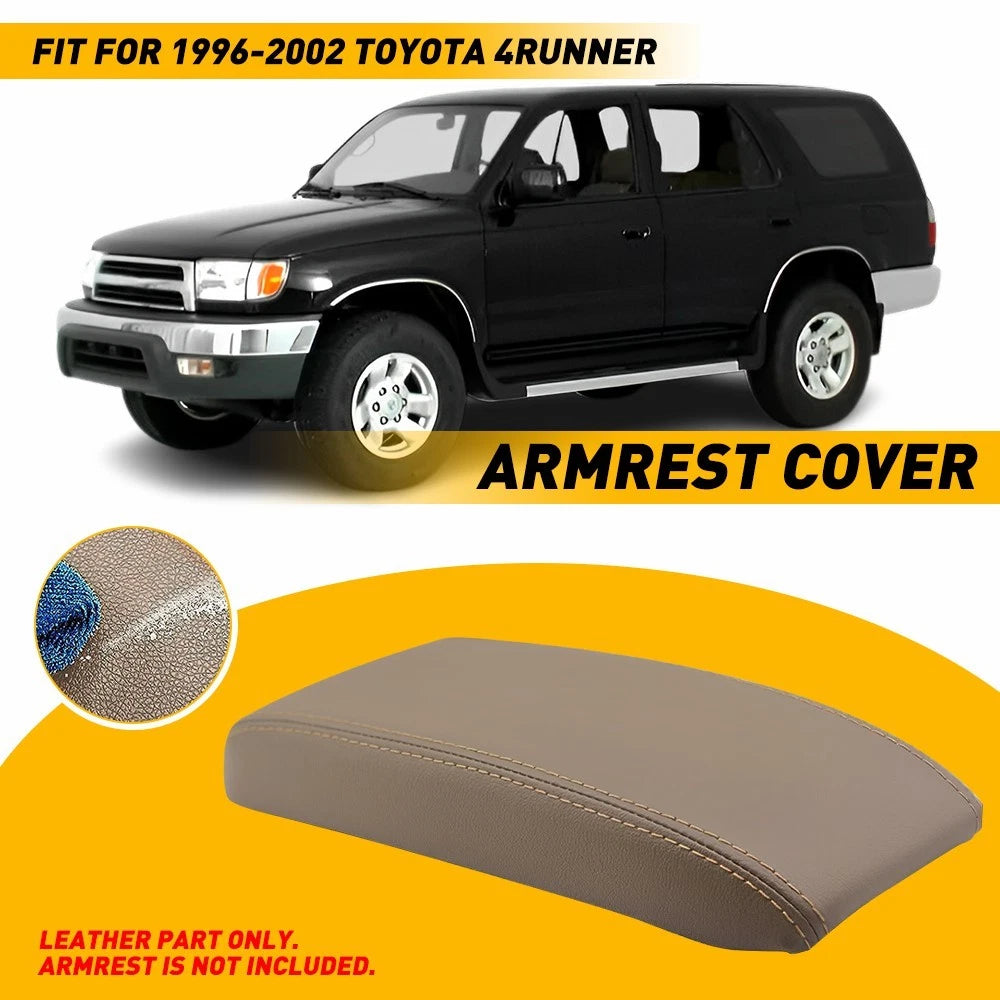 Center Console Lid Armrest Cover Trim for Toyota 4Runner (1996–2002) Leather Tan