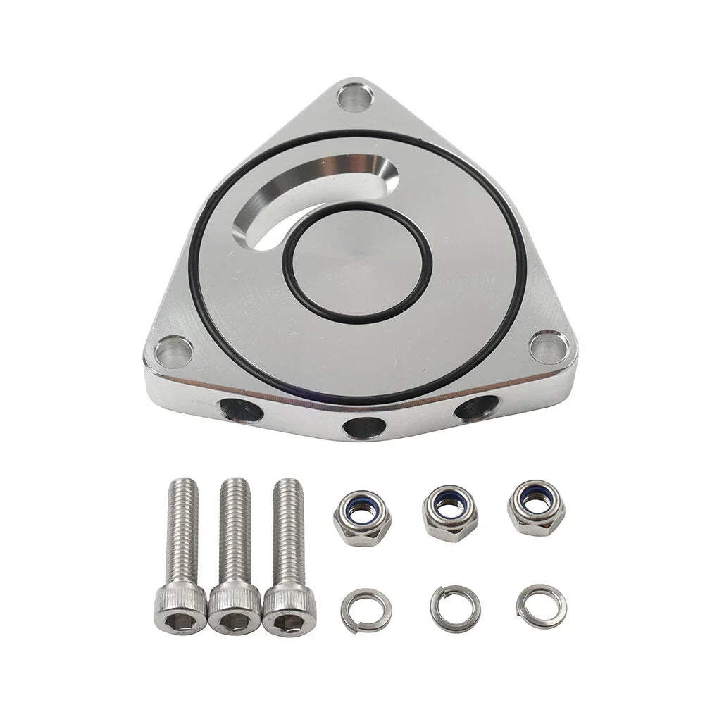 Silver Turbo Blow Off Valve BOV Plate Spacer for Honda Civic (2015-2021)