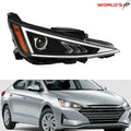 Projector Headlight for Hyundai Elantra (2019–2020) Right Black Housing