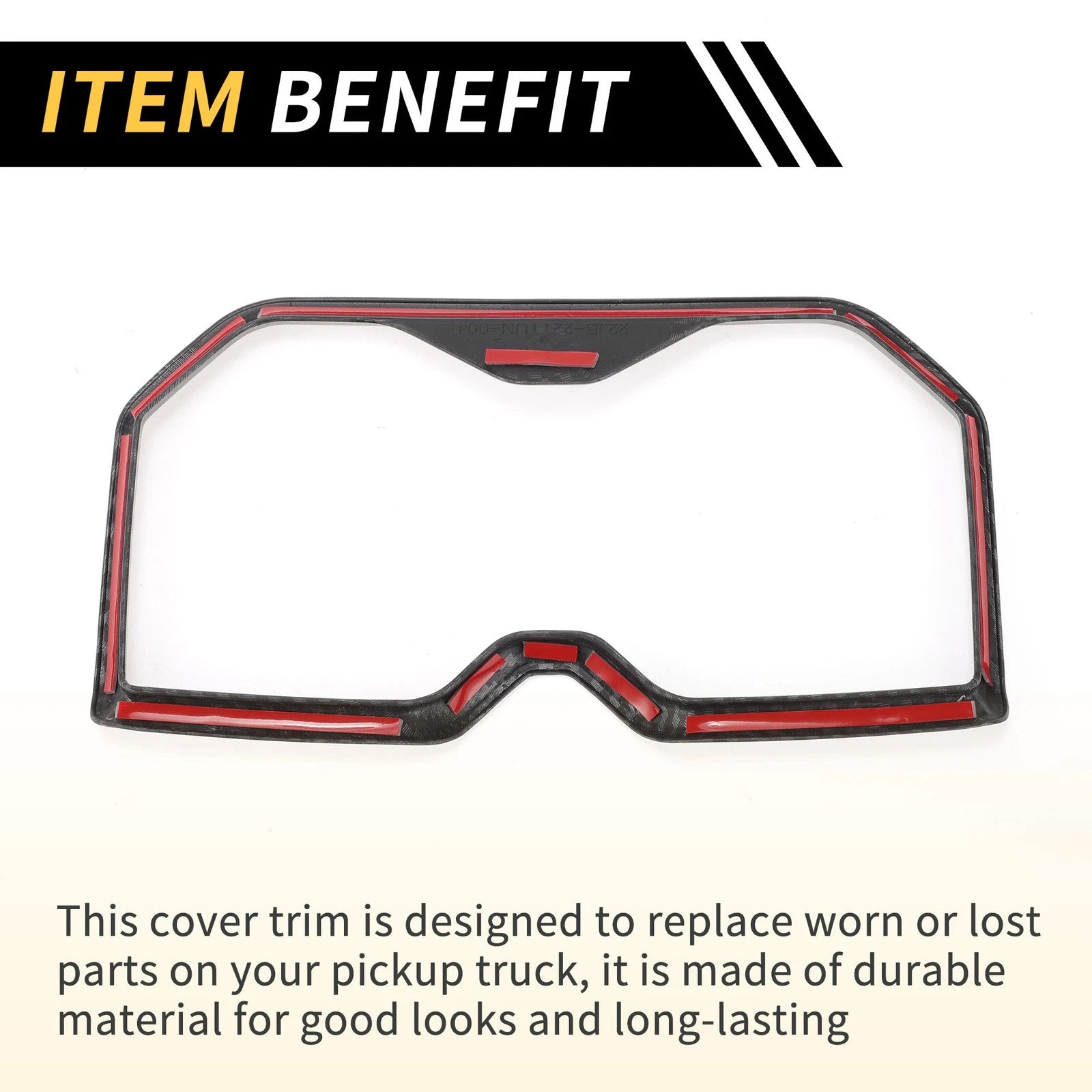 Carbon Fiber Armrest Box Rear Cup Holder Cover for Toyota Tundra (2022–2024)