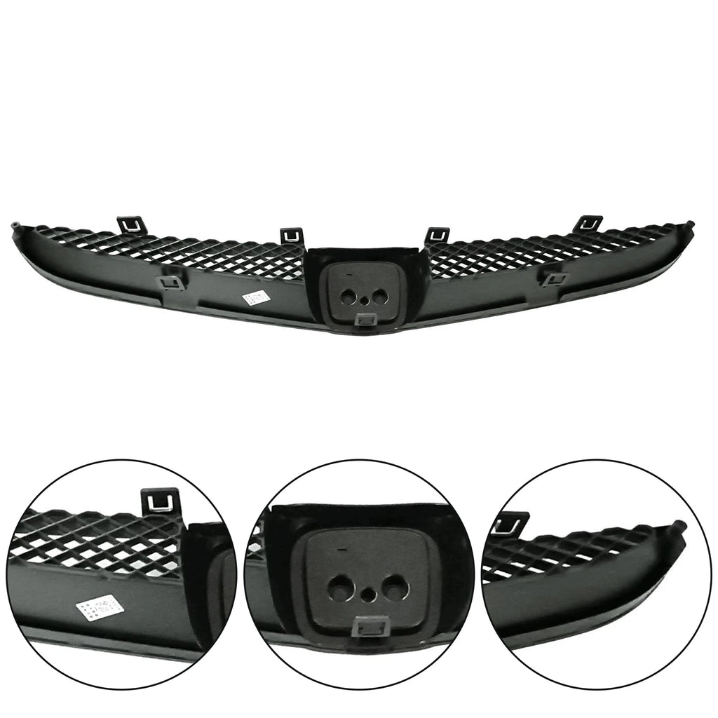 Front Grille for Honda Fit (2007-2008) Black Plastic