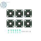 Set of 6 UCF201-8 Pillow Block Flange Bearings for (1/2" Bore)