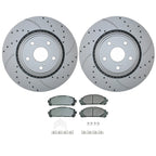 Front Brake Kit 328mm Drilled Rotors Akebono Pads for NX300h (2015–2023)