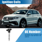 Ignition Coil Set of 2 for VW Audi 1.8L 2.0L 2.0TSI Turbo 2.5L (07K905715F, 07K905715G)