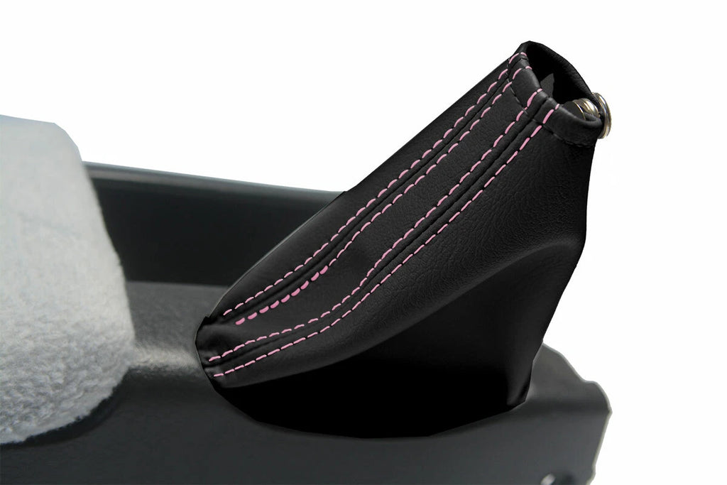 E Brake Boot Cover for Nissan Skyline R32 (1989–1993) Black Pink Stitch