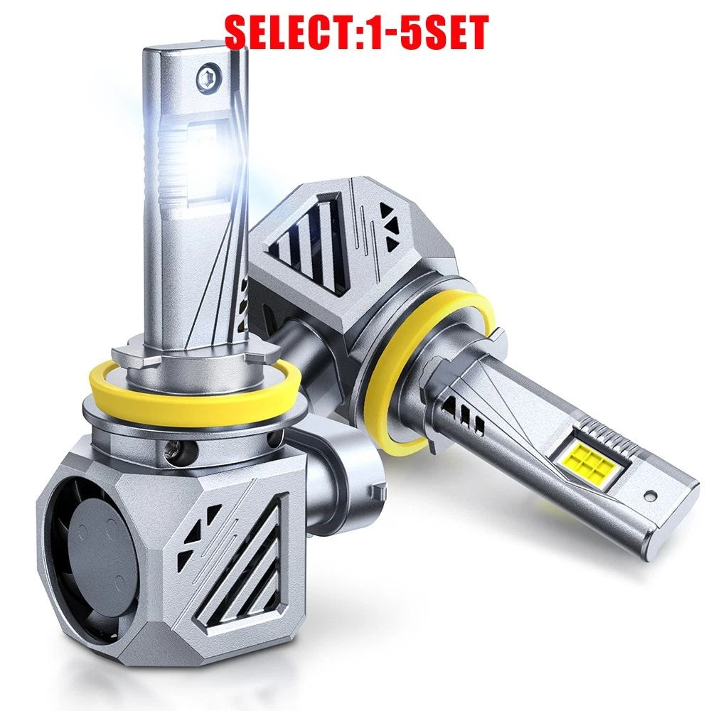 H11 H8 LED Headlight Bulbs Kit 48000LM 6500K High/Low Beam (2X)