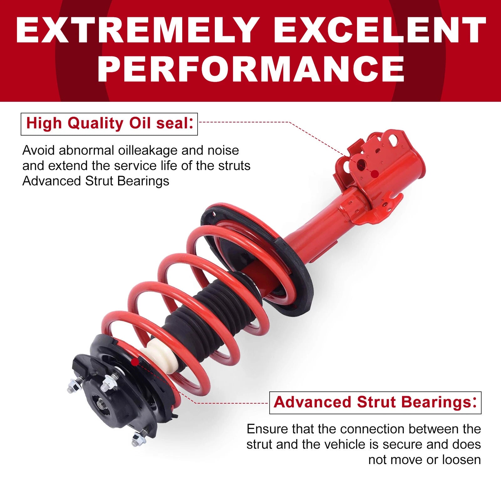 Pair Front Struts with Coil Spring Assembly for Toyota Camry Solara (2000-2006)